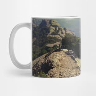 View from the Spanish mountain Spain sightseeing trip photography from city scape Barcelona Blanes Malgrat del Mar Santa Susuana Mug